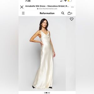Reformation100% silk dress Annabelle
